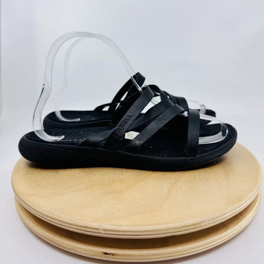 Merrell Duskair Seaway Slide Sandals Black Slip On Beach Shoes Women's 7